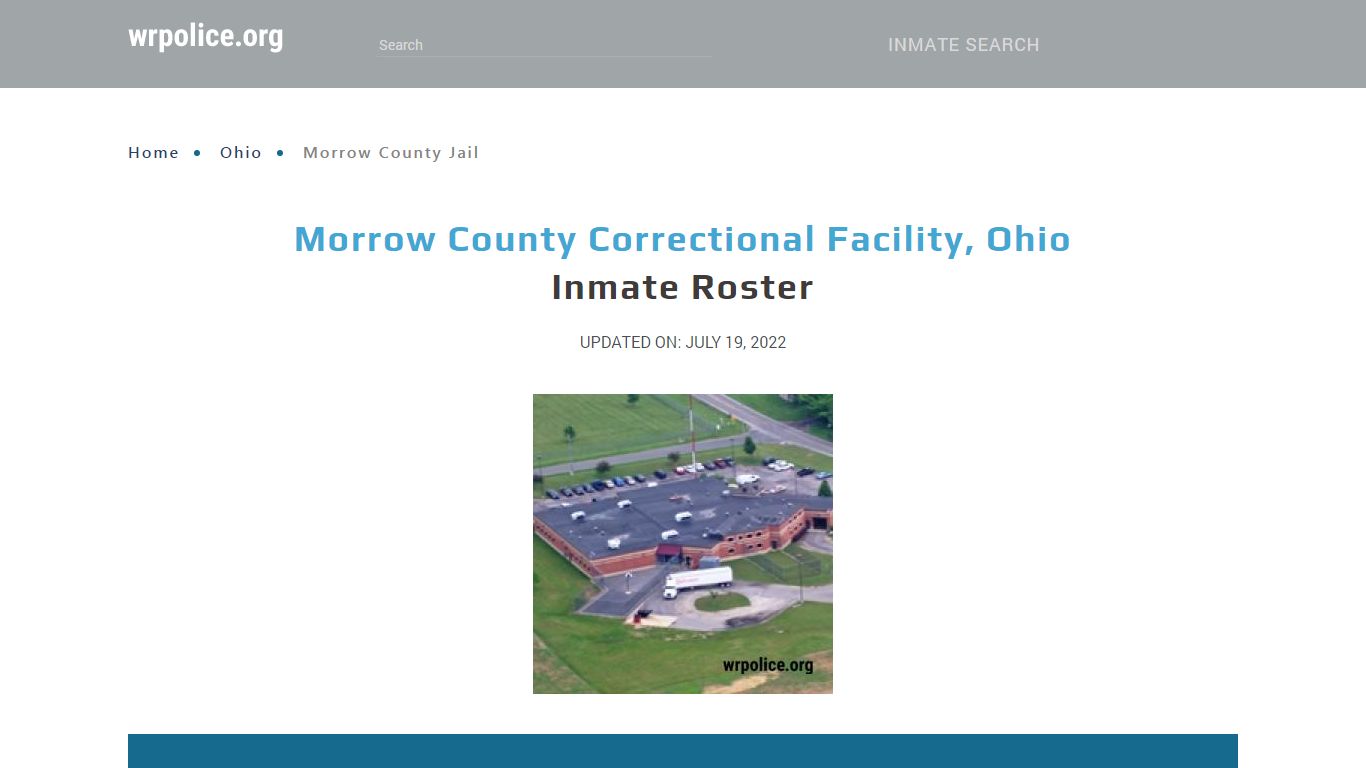 Morrow County Correctional Facility, Ohio Inmate Roster